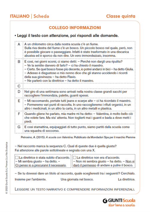 Collego informazioni | Giunti Scuola