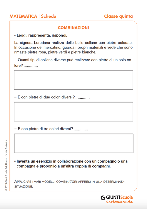 Combinazioni | Giunti Scuola Combinazioni | Giunti Scuola