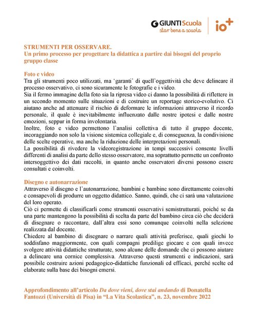 Strumenti per osservare | Giunti Scuola Strumenti per osservare | Giunti Scuola