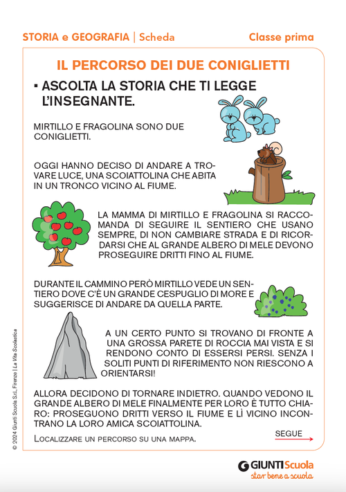 Il percorso dei due coniglietti | Giunti Scuola Il percorso dei due coniglietti | Giunti Scuola