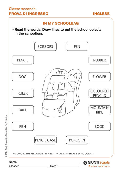 In my schoolbag | Giunti Scuola In my schoolbag | Giunti Scuola