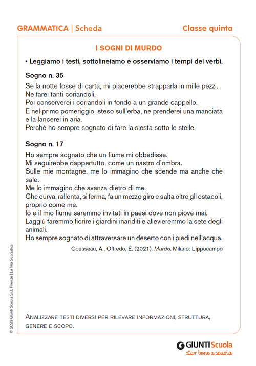 I sogni di Murdo | Giunti Scuola I sogni di Murdo | Giunti Scuola
