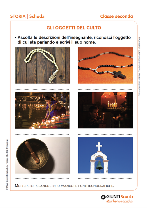 Gli oggetti del culto | Giunti Scuola Gli oggetti del culto | Giunti Scuola