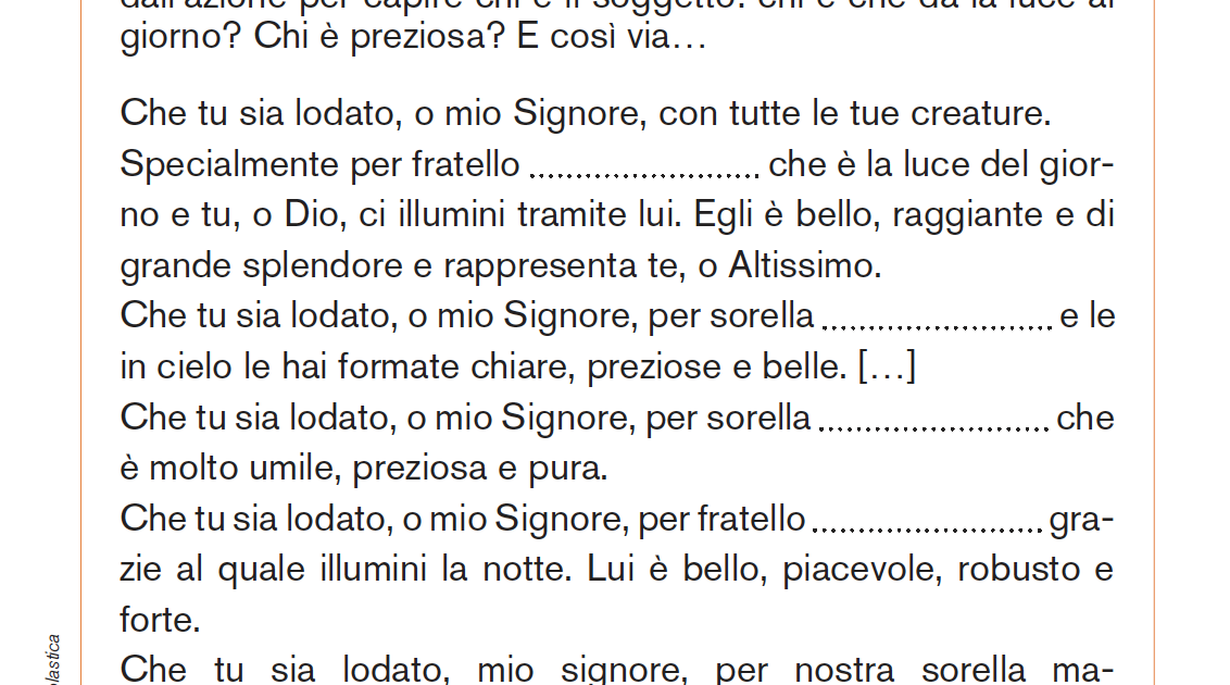Figure Retoriche Cantico Delle Creature Il Cantico delle creature | Giunti Scuola