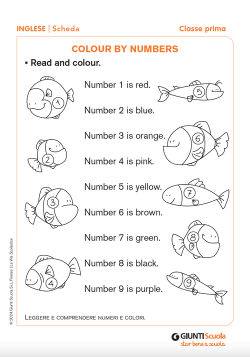 Colour by numbers | Giunti Scuola Colour by numbers | Giunti Scuola