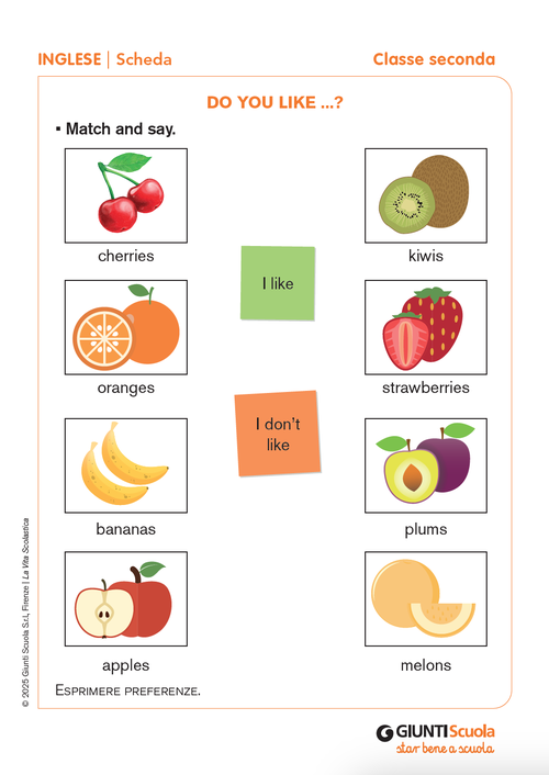 Do you like …? | Giunti Scuola Do you like …? | Giunti Scuola