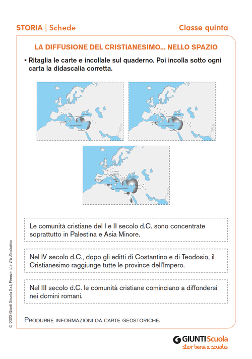 La diffusione del Cristianesimo... nello spazio | Giunti Scuola La diffusione del Cristianesimo... nello spazio | Giunti Scuola