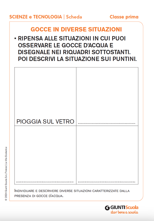 Gocce in diverse situazioni | Giunti Scuola Gocce in diverse situazioni | Giunti Scuola