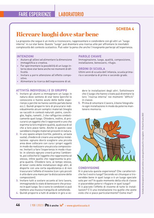 Ricreare luoghi dove star bene | Giunti Scuola Ricreare luoghi dove star bene | Giunti Scuola