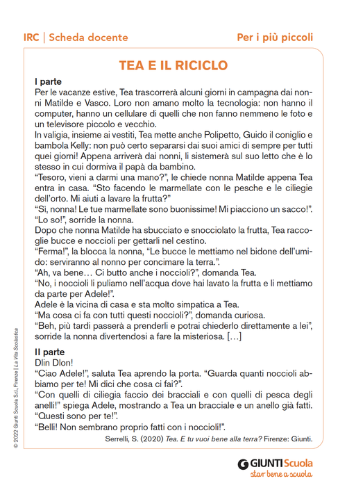 Tea e il riciclo | Giunti Scuola Tea e il riciclo | Giunti Scuola