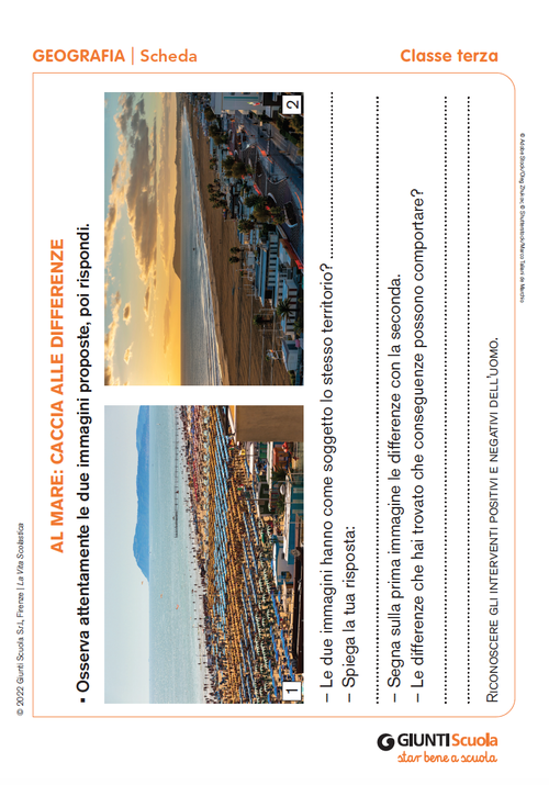 Al mare: caccia alle differenze | Giunti Scuola