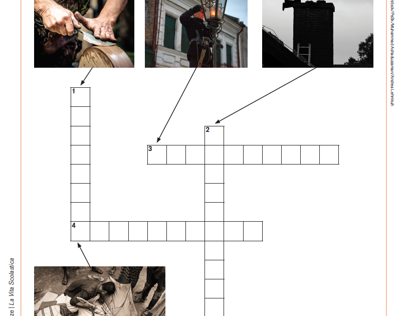 Cruciverba degli antichi mestieri Giunti Scuola