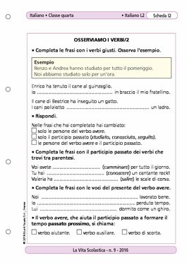 Frasi Con Il Passato Prossimo Del Verbo Avere