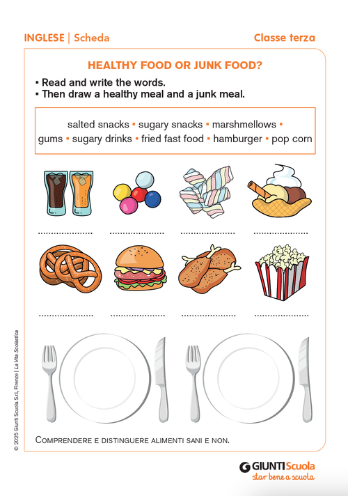 Healthy food or junk food | Giunti Scuola Healthy food or junk food | Giunti Scuola