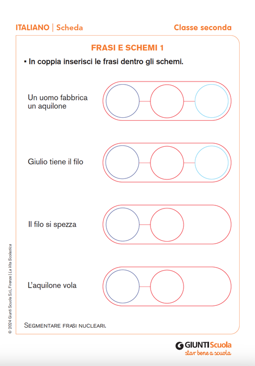 Frasi e schemi 1 | Giunti Scuola Frasi e schemi 1 | Giunti Scuola