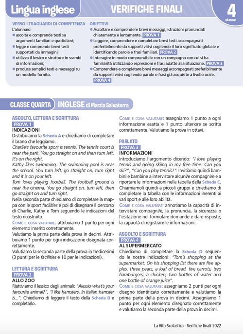 Guida alle verifiche finali | Inglese 4 | Giunti Scuola Guida alle verifiche finali | Inglese 4 | Giunti Scuola
