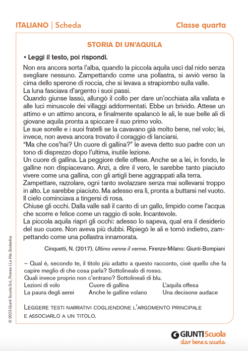Storia di un'aquila | Giunti Scuola Storia di un'aquila | Giunti Scuola