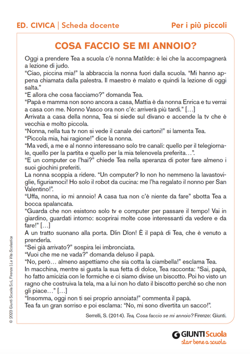 Cosa faccio se mi annoio? | Giunti Scuola Cosa faccio se mi annoio? | Giunti Scuola