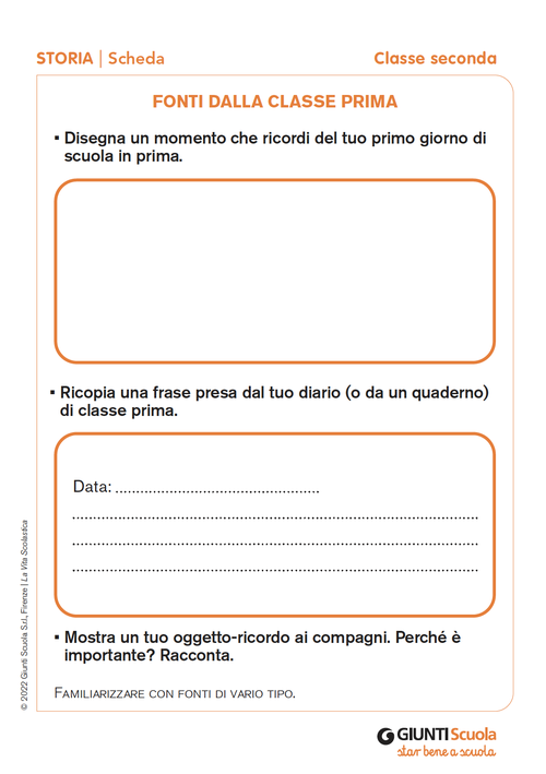 Fonti dalla classe prima | Giunti Scuola Fonti dalla classe prima | Giunti Scuola