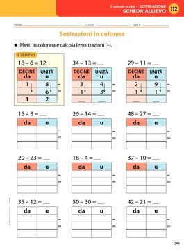 Sottrazione Discalculia Sottrazione Discalculia Giunti Scuola