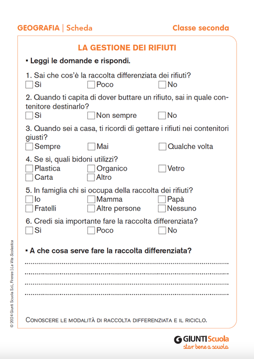 La gestione dei rifiuti | Giunti Scuola La gestione dei rifiuti | Giunti Scuola