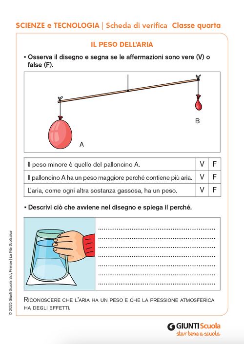 Il peso dell’aria | Giunti Scuola Il peso dell’aria | Giunti Scuola