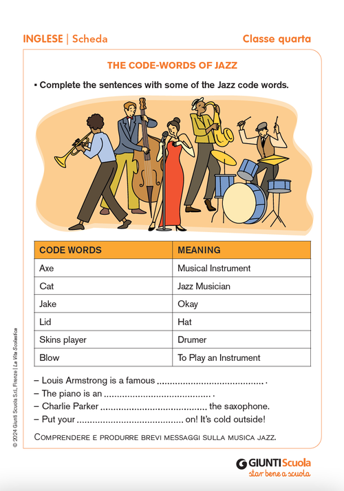 The code-words of jazz | Giunti Scuola The code-words of jazz | Giunti Scuola