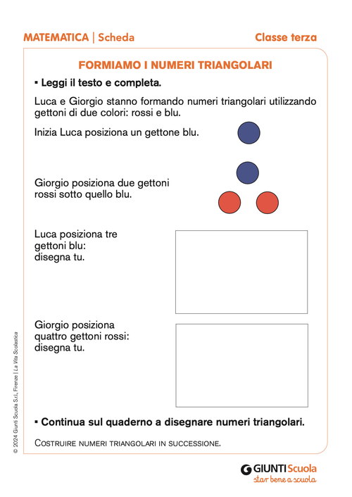 Formiamo i numeri triangolari | Giunti Scuola Formiamo i numeri triangolari | Giunti Scuola