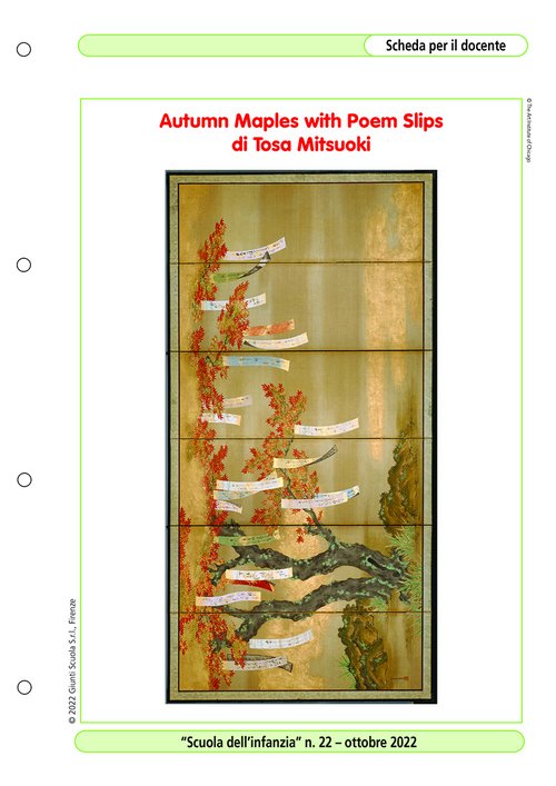 “Autumn Maples with Poem Slips” di Tosa Mitsuoki | Giunti Scuola