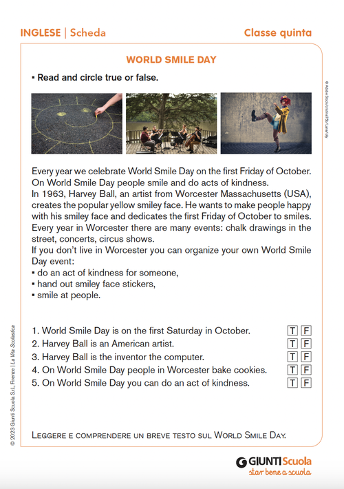 World smile day | Giunti Scuola World smile day | Giunti Scuola