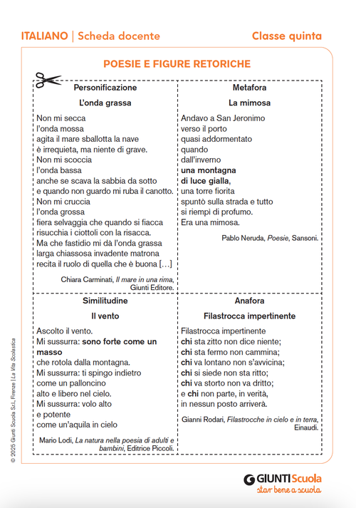 Poesie e figure retoriche | Giunti Scuola Poesie e figure retoriche | Giunti Scuola