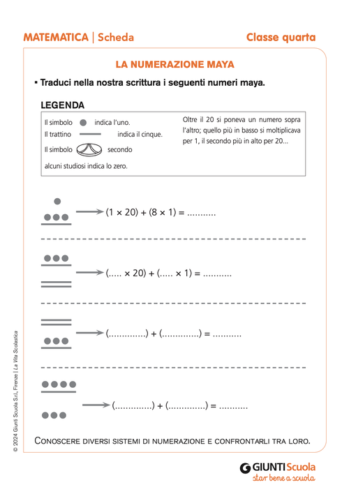 La numerazione Maya | Giunti Scuola La numerazione Maya | Giunti Scuola