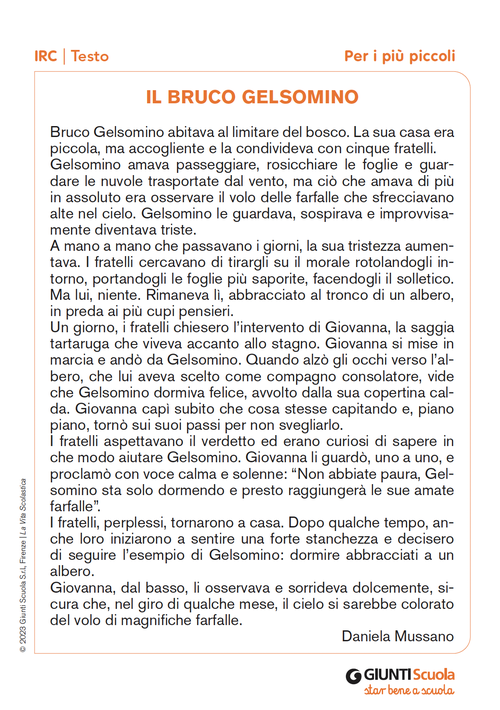 Il bruco Gelsomino | Giunti Scuola