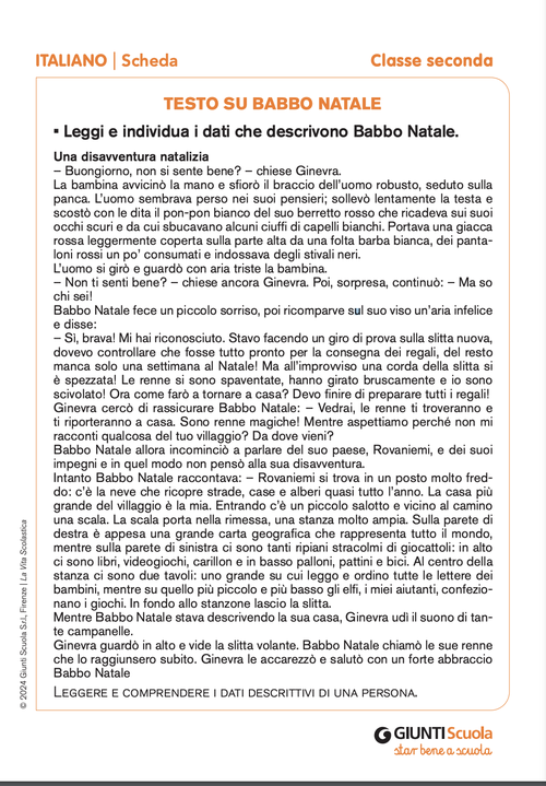 Testo su Babbo Natale | Giunti Scuola Testo su Babbo Natale | Giunti Scuola