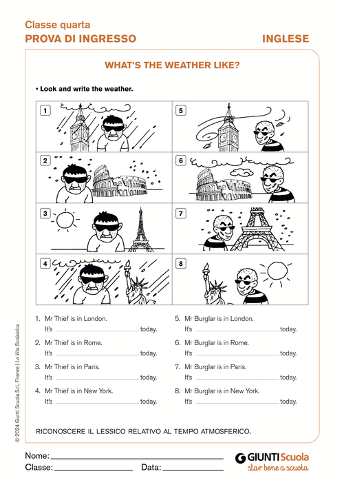 What's the weather like? | Giunti Scuola