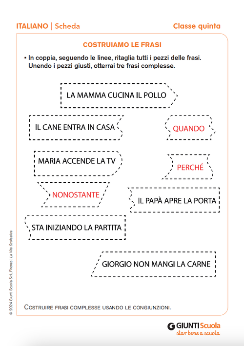 Costruiamo le frasi | Giunti Scuola Costruiamo le frasi | Giunti Scuola