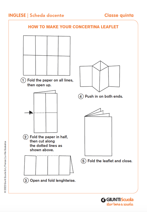 How to make your concertina leaflet | Giunti Scuola