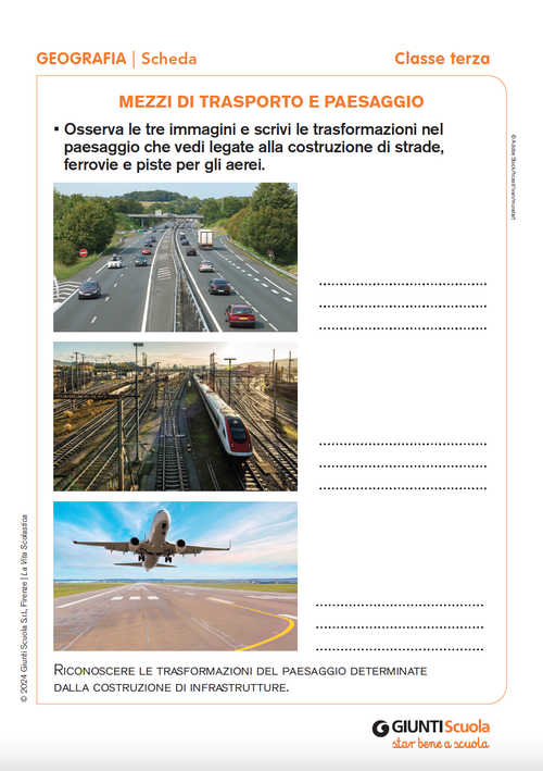 Mezzi di trasporto e paesaggio | Giunti Scuola Mezzi di trasporto e paesaggio | Giunti Scuola