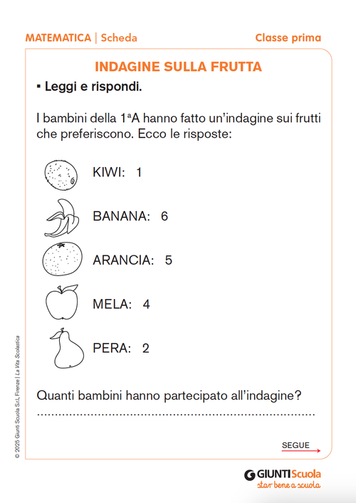 Indagine sulla frutta | Giunti Scuola Indagine sulla frutta | Giunti Scuola