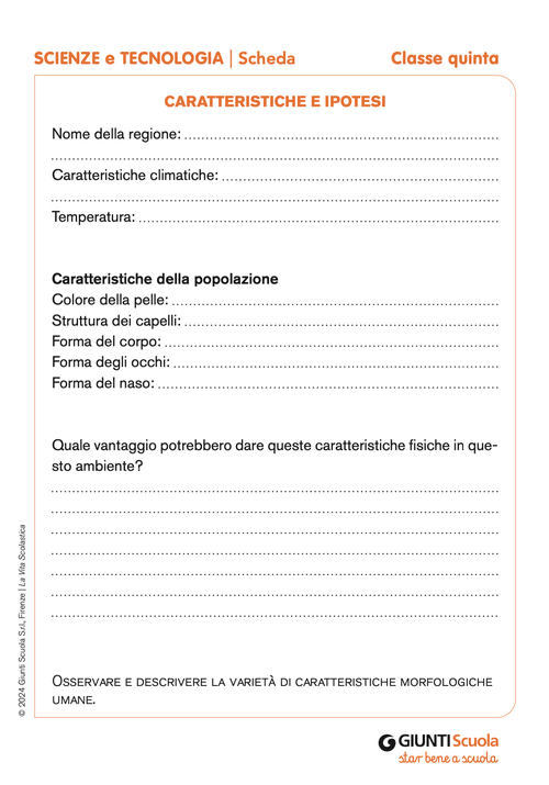 Caratteristiche e ipotesi | Giunti Scuola Caratteristiche e ipotesi | Giunti Scuola