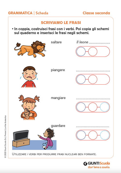 Scriviamo le frasi | Giunti Scuola Scriviamo le frasi | Giunti Scuola