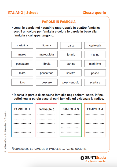 Parole in famiglia | Giunti Scuola Parole in famiglia | Giunti Scuola