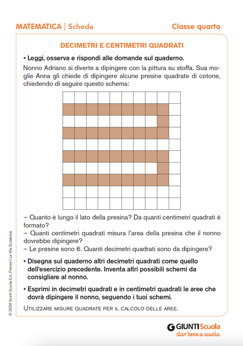 Decimetri e centimetri quadrati | Giunti Scuola Decimetri e centimetri quadrati | Giunti Scuola