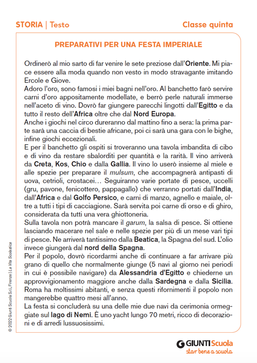 Preparativi per una festa imperiale | Giunti Scuola Preparativi per una festa imperiale | Giunti Scuola