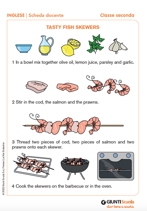 Tasty fish skewers | Giunti Scuola