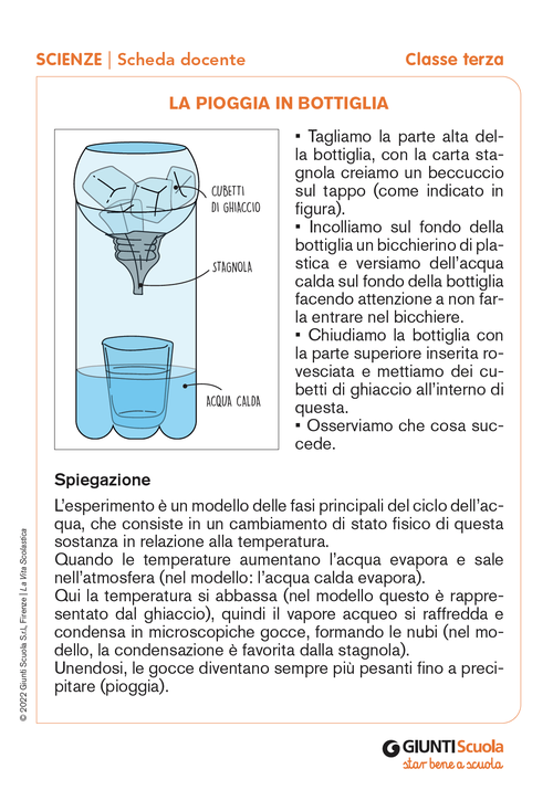 La pioggia in bottiglia | Giunti Scuola La pioggia in bottiglia | Giunti Scuola