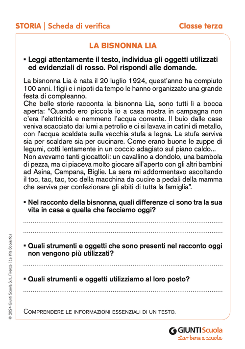 La bisnonna Lia | Giunti Scuola La bisnonna Lia | Giunti Scuola