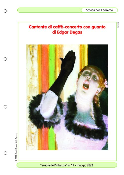 “Cantante di caffè-concerto con guanto” di Edgar Degas | Giunti Scuola