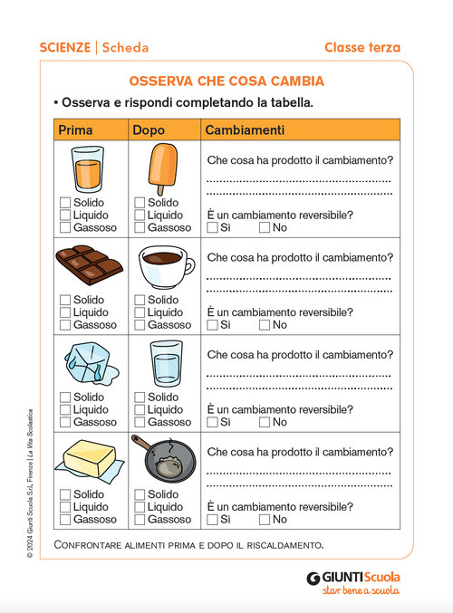 Osserva che cosa cambia | Giunti Scuola Osserva che cosa cambia | Giunti Scuola