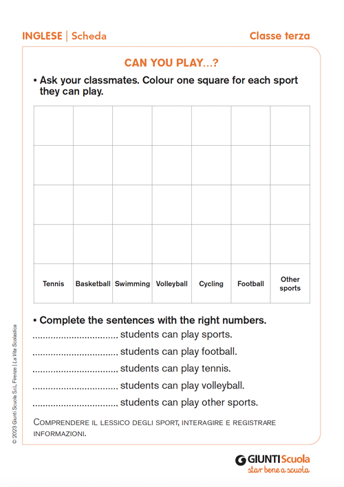 Can you play...? | Giunti Scuola Can you play...? | Giunti Scuola